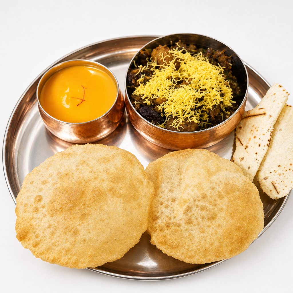 Undhiyu Puri.