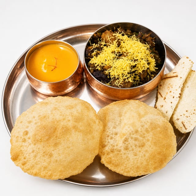 Undhiyu Puri.